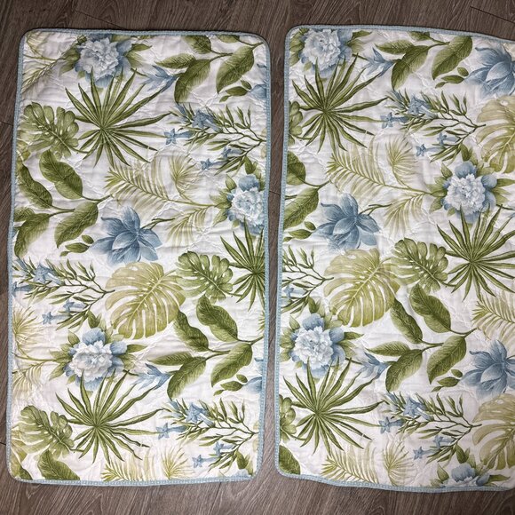 Set of 2 Tommy Bahama Home Queen Pillow Case Tropical Print 100% Cotton - Picture 1 of 9